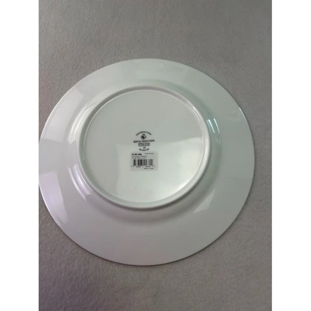 Royal‎ Doulton Platinum Lux Silver Rim 5 Pc Place Setting NEW